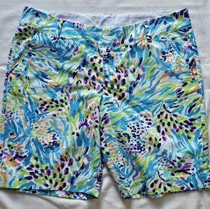 Lilly Pulitzer Multicolor Sea Soire The Chipper Bermuda Shorts Size 14